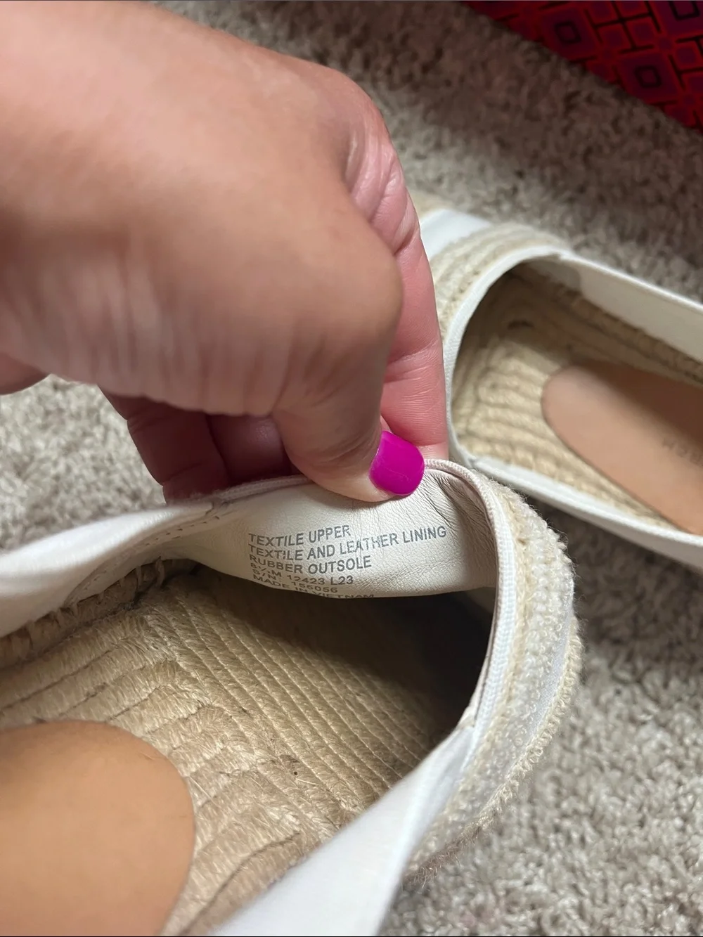 Tory Burch Cream Woven Espadrille Loafers